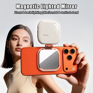 Lámpara de Escritorio Magnética Plegable de Aleación de Zinc con Luz para Selfies, para Grabación de Video, <span class=keywords><strong>Facetime</strong></span> y Estudio, con Espejo - Product Image 3