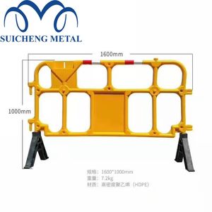 Barrera de control de multitudes portátil Alquiler y alquiler de cercas temporales de plástico PVC Barreras de tráfico Valla - Product Image 5