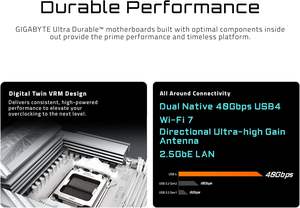 <span class=keywords><strong>GIGABYTE</strong></span> X870E <span class=keywords><strong>AORUS</strong></span> PRO ICE Carte mère AM5 LGA 1718 ATX DDR5 4X M.2 PCIe <span class=keywords><strong>5</strong></span>.0 USB4 WIFI7 2.5GbE LAN EZ-Latch Garantie <span class=keywords><strong>5</strong></span> ans - Product Image 3