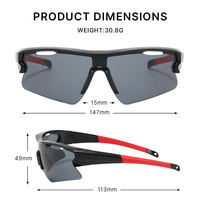 Lunettes de soleil TR90 semi-cerclées pour VTT, cyclisme et course à pied, verres polarisés anti-lumière bleue UV400, protection sportive extérieure