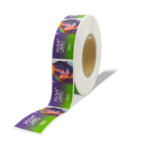 Autocollant holographique personnalisé pas cher avec surface de lamination pailletée, autocollant holographique scintillant anti-contrefaçon en vinyle