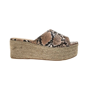 <span class=keywords><strong>Zapatos</strong></span> informales planos de piel sintética con estampado de animales para mujer, alpargatas de yute con estampado de serpiente, cajas de papel de cuña - Product Image 2