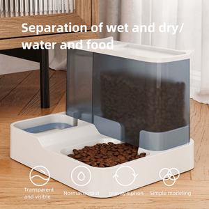 2024 New Plastic <b>Cat</b> & Dog 2-in-1 Automatic <b>Feeder</b> and Water Dispenser with Leak Proof Design - Product Image 5