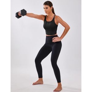 FOXA Débardeur de sport pour femme avec soutien-gorge intégré, coussinets amovibles, dos nageur, coupe courte, respirant, en Spandex et Polyester - Product Image 3