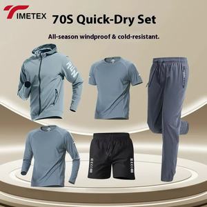 TIMETEX survêtement de sport de plein air pour hommes pour l'automne Protection solaire à séchage rapide vêtements en soie de glace à capuche pour la course à pied alpinisme - Product Image 2