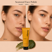 Gommage Visage Bio Éclaircissant Personnalisé à la Vitamine C et aux Algues Marines, Anti-rides, Exfoliant, Nettoyant en Profondeur à l'Argile Verte Française