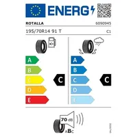 Neumático de Verano Nuevo Rotalla RH02 195/70 R14 91T