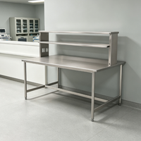 Table d'inspection d'instruments hospitaliers en acier inoxydable moderne personnalisable, simple ou double face, plan de travail médical avec éclairage LED