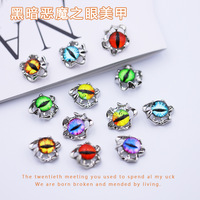 Haute qualité Halloween 3D mauvais œil ongle charme couleur mélangée haute qualité autocollants décalcomanies bijoux accessoires mauvais œil décorations