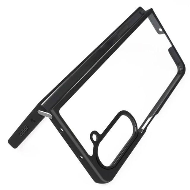 Foldable Stand Rigid PC Phone Case for Samsung Z Fold 6 Dust-Proof Flexible Tpu Hard Transparent Phone Case