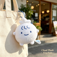 Porte-clés tendance en peluche ronde en forme de pain vapeur, souvenirs Kawaii, poupées en peluche Squish personnalisées