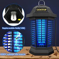 Piège à insectes électrique 4200V, tue-moustiques et mouches, pour extérieur et intérieur, avec lumière UV, boîtier ABS, à brancher, pour patio et jardin