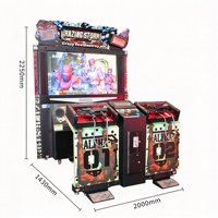 Machine de jeu d'arcade de tir au pistolet Razing Storm à monnayeur, 55 pouces, pour 2 joueurs, en métal et plastique, version anglaise