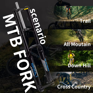 <strong>ZOOM</strong> Bicycle Front <strong>Fork</strong> 26/27.5/29in for MTB Downhill Double Shoulder Shock Absober Damping Adjust Speed-Down Suspension <strong>Fork</strong> - Product Image 4