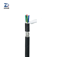 Câble de données USB 2.0 2725 24+28 AWG 4 conducteurs, paires torsadées, fils électriques gainés TPE, diamètre extérieur 4,0 mm, câble blindé avec gaine en feuille d'aluminium