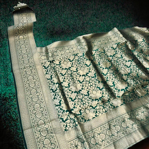 Sari en Georgette à Paillettes et Perles, Longueur Ras du Sol, Extensible, avec Blouse Non Cousue, pour Mariage et Fêtes - Product Image 3