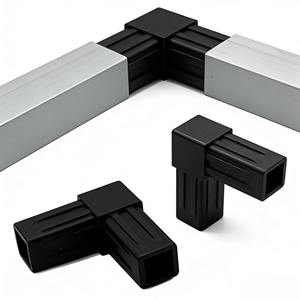 Raccords de tuyauterie carrés de haute qualité 20mm 25mm 30mm – Différents types de raccords de connexion carrés en plastique pour tubes et connecteurs d'angle - Product Image 2