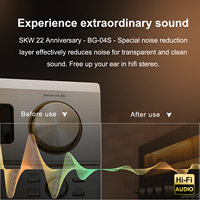 Câble d'interconnexion SKW Audiophiles Lock plaqué or 24 carats 2RCA mâle vers 2RCA mâle ultra-HiFi avec gaine tressée pour lecteur HDTV DVD et ordinateur
