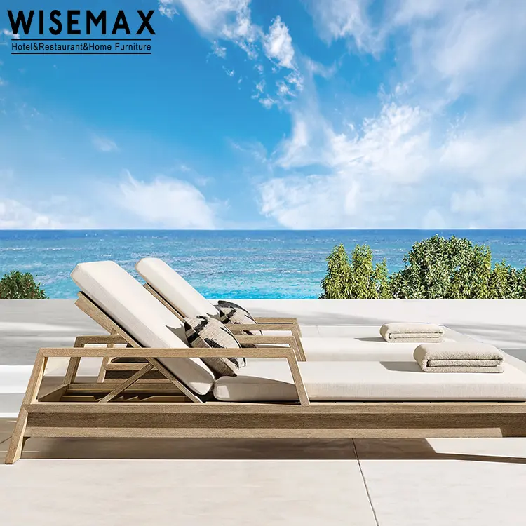 WISEMAX mobilya dış mekan mobilyası bahçe güneş <span class=keywords><strong>şezlong</strong></span> setleri tik arkalığı ayarlanabilir sedir tik açık <span class=keywords><strong>şezlong</strong></span> sandalye