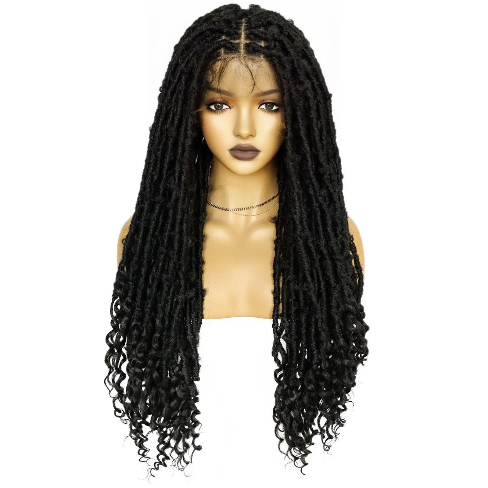 Anogol Hair 10*5 Lace Front Wigs Long Natural Hair braid lace wig black Wigs Butterflies popular new hair