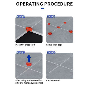 Système innovant de nivellement de <span class=keywords><strong>carrelage</strong></span> utilisant des clips en plastique réutilisables <span class=keywords><strong>pour</strong></span> éliminer les aspérités sur les - Product Image 2