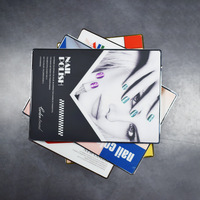 Buku warna pemoles Gel 300 profesional dengan ujung kuku polos akrilik grafik Pemoles kuku buku tampilan untuk praktek