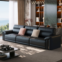Canapé inclinable électrique en cuir trois places, multifonctionnel, avec porte-gobelets extensible, pour salon et appartement – Vente en gros