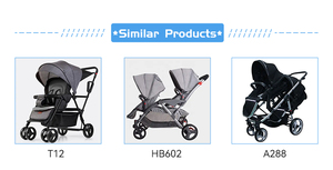 Poussette double pliable Purorigin pour jumeaux, châssis en alliage d'aluminium, Coches Para Bebes, poussette double pour bébé et tout-petit - Product Image 5
