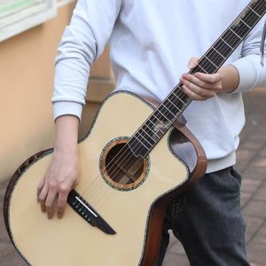 Guitarra Acústica de Alta Gama, Diseño Avanzado, Madera de Pino y Ébano, Características Especiales, Directo de Fábrica, Tapa de Abeto Sólido, Caoba - Product Image 6