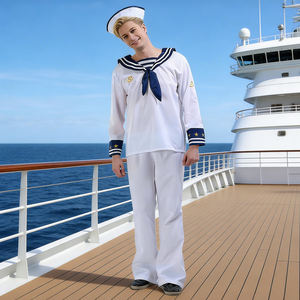 <span class=keywords><strong>Tenue</strong></span> de marin <span class=keywords><strong>homme</strong></span> marine, fournisseur OEM certifié CE CPC UKCA, production en gros, usine source, ensemble de costume de marin classique - Product Image 2