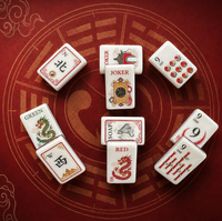 Tuiles de Mahjong Américaines Modernes en Acrylique Double Couche Premium, Peintes à la Main, Écologiques, Taille Standard, OEM ODM Marque Privée