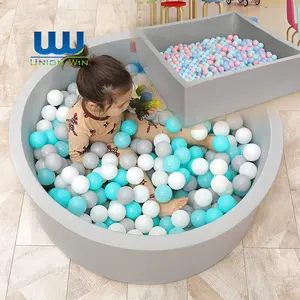 Piscine a balles party kids equipment ocean ball scivolo pieghevole grande soft indoor play square foam sponge ball pit pool