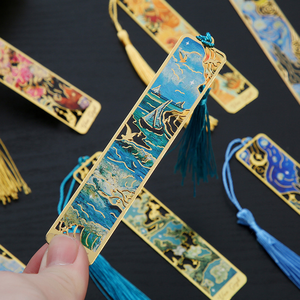 Segnalibri in Metallo con Nappine Ispirati a Dipinti Famosi di Van Gogh, Segnalibro Artistico Traforato, Regalo Creativo di Cancelleria per Lettori - Product Image 2