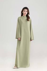 Modesto Confortável Mulheres Muçulmanas Manga Longa Vestido Maxi Design Elegante Customizável - Product Image 4