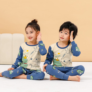 <span class=keywords><strong>Pyjama</strong></span> <span class=keywords><strong>Enfant</strong></span> Automne Hiver 2024 en Coton Pur – Ensemble Chaud et Tendance Dessin Animé pour Garçons et Filles (Haut, Pantalon et Sous-vêtements) - Product Image 4