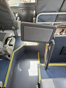 Dossier de siège de guide touristique de marque XJ, pièce de rechange pour bus et autocars, en plastique recouvert de fer. - Product Image 1