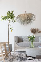 Wohnzimmer möbel setzt Vintage-Stil recycelten Holzrahmen antiken Strand weiß gepolstert schwedisch mobiliario Sofa