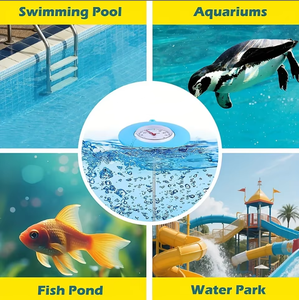 Thermomètre flottant pour piscine et bain avec flotteur en ABS et sonde en acier inoxydable, mesure 10-50°C pour piscines pour bébés - Product Image 4
