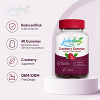 Gummies d'extrait de canneberge à marque privée OEM pour le soutien des infections urinaires et la santé des voies urinaires chez la femme, supplément antioxydant en gros