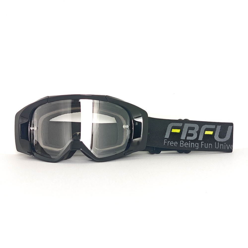 Black framed transparent glasses