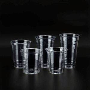 Gobelets jetables en PET de 98 mm avec couvercles, impression de logo personnalisé, pour boissons froides, thé à bulles et café, 16 oz, transparents, vente en gros - Product Image 3