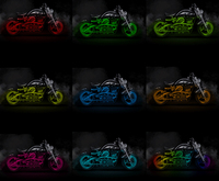 Super Brillant DC12V LED APP Contrôle RGB Système D'éclairage De Moto 6 lumières 8 lumières 10 lumières 12 lumières Accessoires