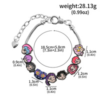 Pulsera de dijes inspirada en K-POP al por mayor, cadena de cuentas, regalo de joyería para mujer, pulseras de dijes de moda