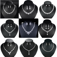 Ensemble collier et boucles d'oreilles en zircon plaqué or de style classique, cadeau tendance pour fiançailles, mariage, bal de promo, anniversaire, inspiré