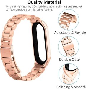 Bracelet de montre en acier inoxydable pour <span class=keywords><strong>Mi</strong></span> <span class=keywords><strong>Band</strong></span> 3 4 <span class=keywords><strong>5</strong></span>, bracelet de remplacement en métal, bracelet de poignet Correa <span class=keywords><strong>Mi</strong></span> <span class=keywords><strong>smart</strong></span> <span class=keywords><strong>band</strong></span> 6 7 <span class=keywords><strong>version</strong></span> globale - Product Image 2