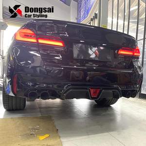 Para <span class=keywords><strong>BMW</strong></span> <span class=keywords><strong>F90</strong></span> <span class=keywords><strong>M5</strong></span> <span class=keywords><strong>Competition</strong></span> Add Carbon CS Style Difusor de parachoques trasero Lip Fins Spoiler Winglet Splitter 2020 + - Product Image 3