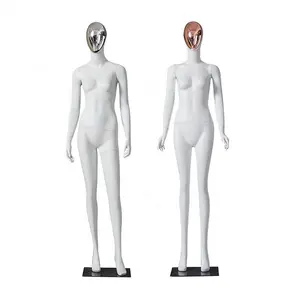 窗户奢华哑光白色纤维玻璃女士全身人体模特女性服装展示支架