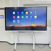 Pizarra Interactiva Inteligente Android 4K de 55 Pulgadas con Doble Lápiz, Cámara OPS y Micrófono, Garantía de 1 Año para Uso en Educación y Conferencias