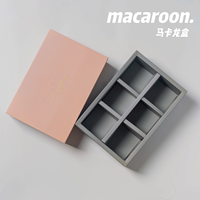 Scatole Regalo Personalizzate Ecologiche per Macarons con Vassoio in Plastica e Finestra Trasparente