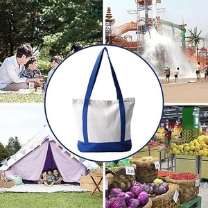 맞춤형 패치 워크 캔버스 토트 백 친환경 면 학교 스타일 지퍼 백 캠퍼스를위한 창조적 인 인쇄 졸라매는 끈 배낭 - Product Image 6